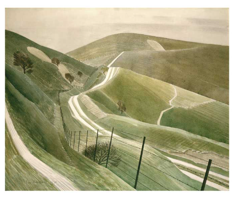 Chalk Paths by Eric Ravilious Card