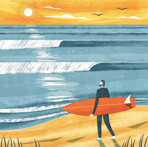 Gwythian Surfer By Holly Astle