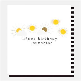Mini Pom Pom Happy Birthday Sunshine Card
