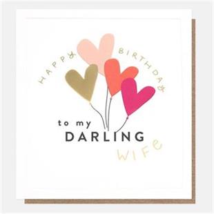 Happy Birthday To My Darling Wife Card