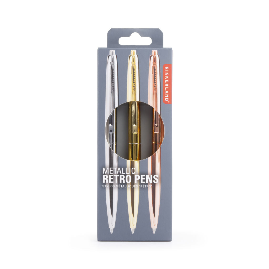 Metallic Retro Pens by Kikkerland