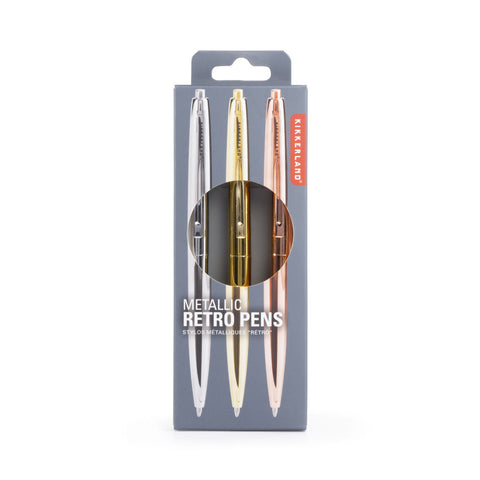 Metallic Retro Pens by Kikkerland