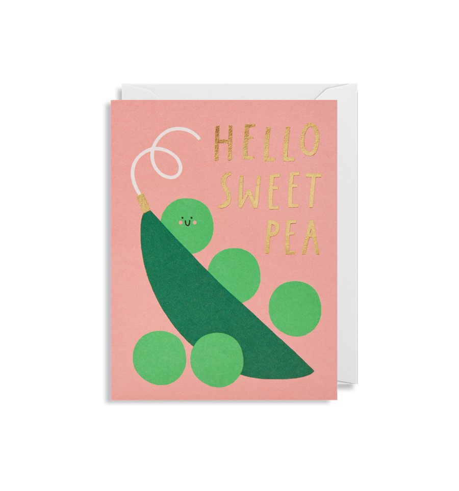 Hello Sweet Pea Mini Card