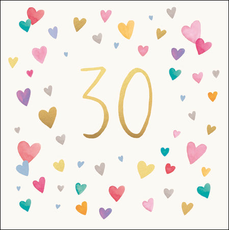 Hearts Happy 30th Birthday