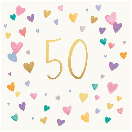 Hearts Happy 50th Birthday