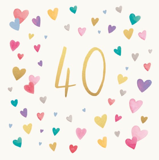 Hearts Happy 40th Birthday