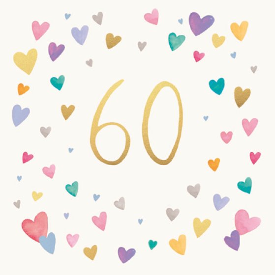 Hearts Happy 60th Birthday
