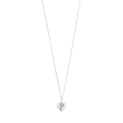 SOPHIA heart and crystal pendant necklace silver-plated