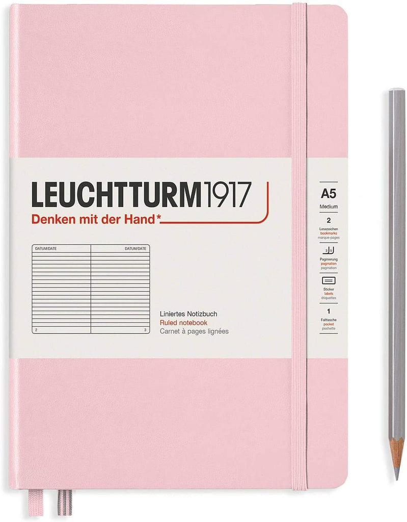 Leuchtturm1917 Hardcover Notebook Medium Ruled Powder