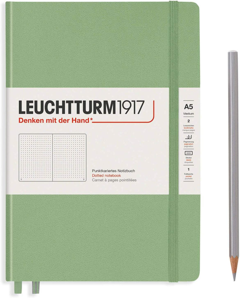 Leuchtturm1917 Hardcover Notebook Medium Dotted Sage
