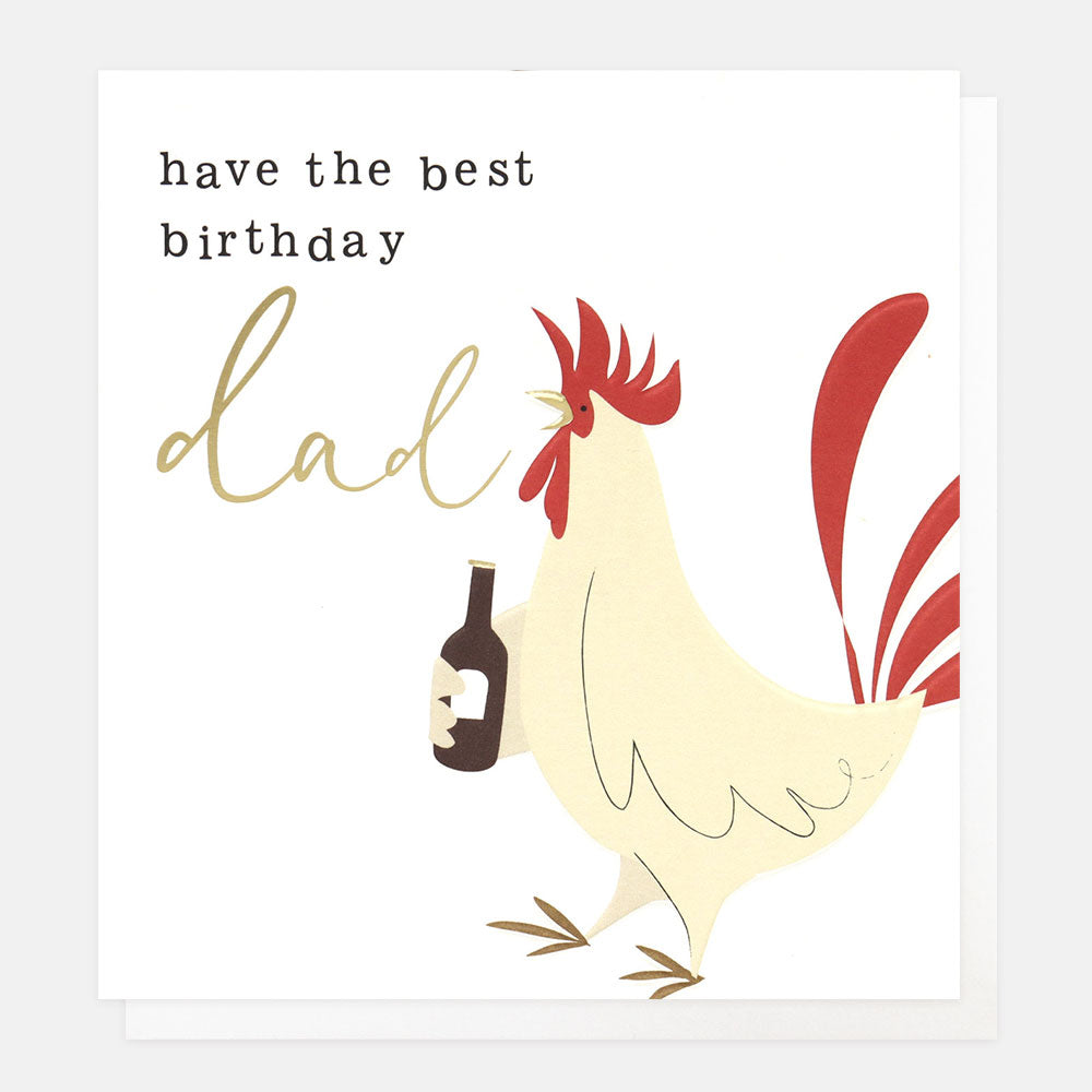 Cockerel Birthday Card For Dad