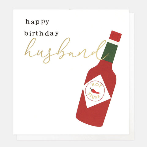 Happy Birthday Husband Hot Sauce Birthday Card
