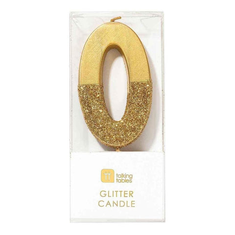 Gold Glitter Candle 0