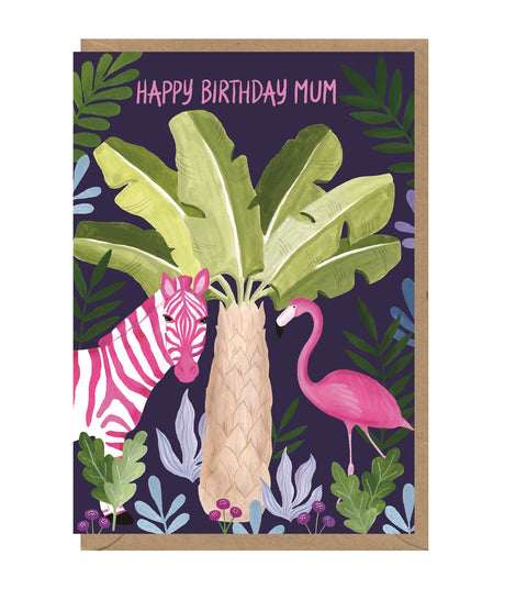 Zebra Happy Birthday Mum