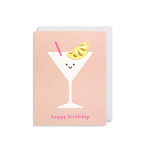 Happy Birthday Cocktail Mini Card
