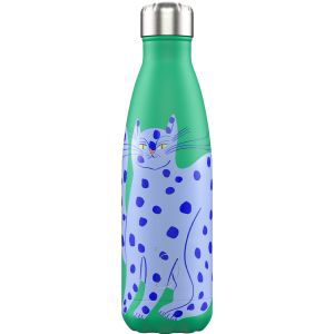 Chilly's Artist Series Blue Cat By Agathe Singer Bottle 500ml