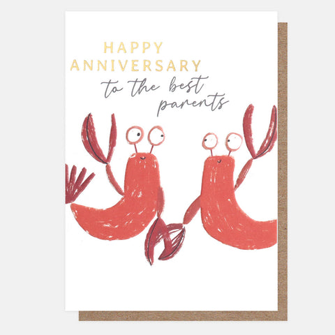 Happy Anniversary To The Best Parents Lobster Card