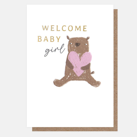 Welcome Home Baby Girl Card