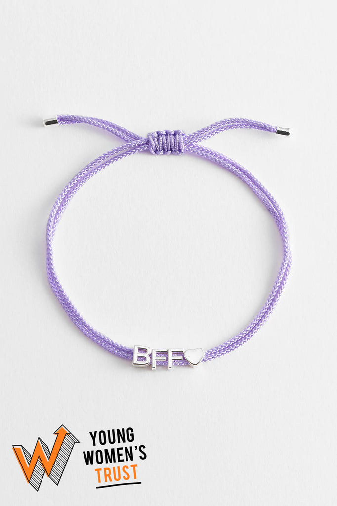 Estella Bartlett BFF Slider Friendship Bracelet in Silver