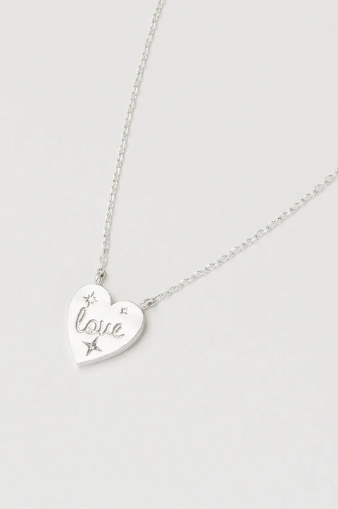Estella Bartlett Love Engraved Pendant Necklace