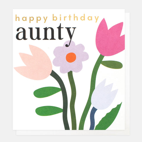 Happy Birthday Aunty Flower Card