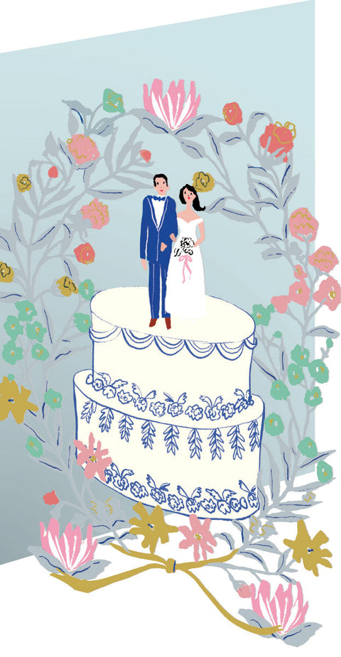 Roger La Borde Wedding Cake Couple Lasercut Card