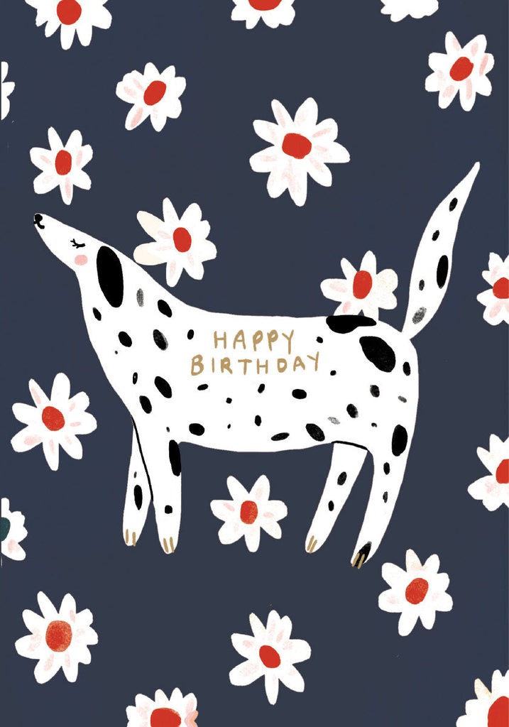 Roger La Borde Petit Patterned Dog Birthday Card