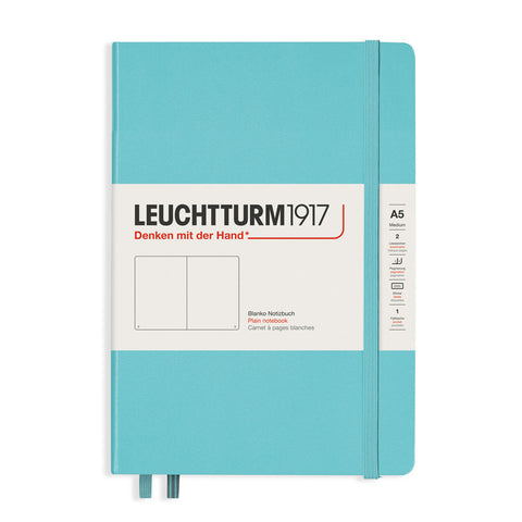 Leuchtturm1917 Hardcover Notebook Medium Plain Aquamarine