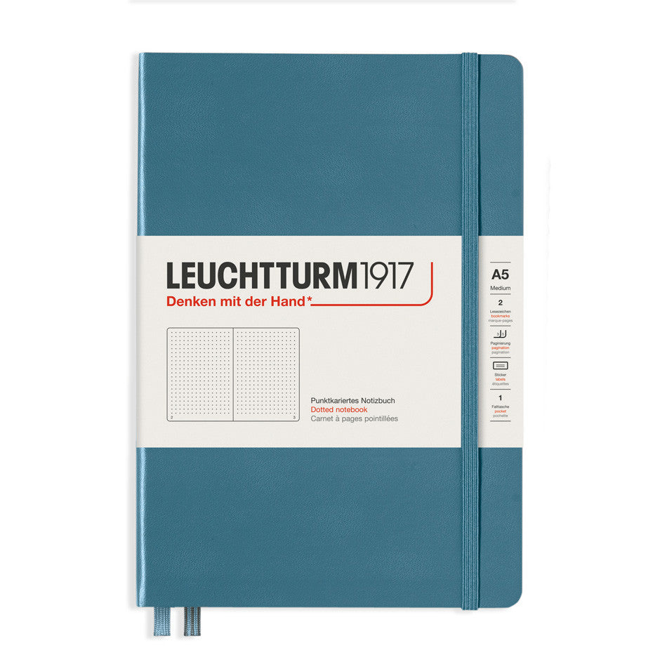 Leuchtturm 1917 Hardcover Notebook Medium Dotted Stone Blue