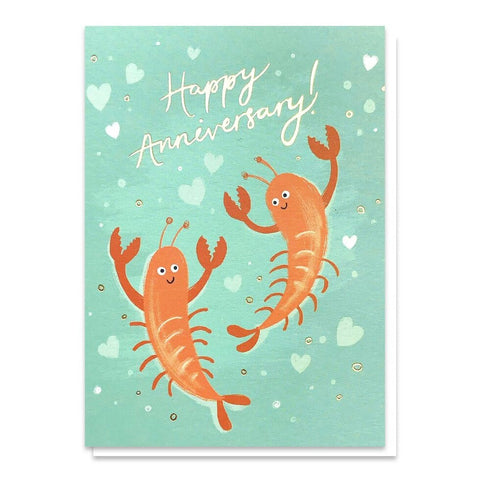 Lobsters - Happy Anniversary Card