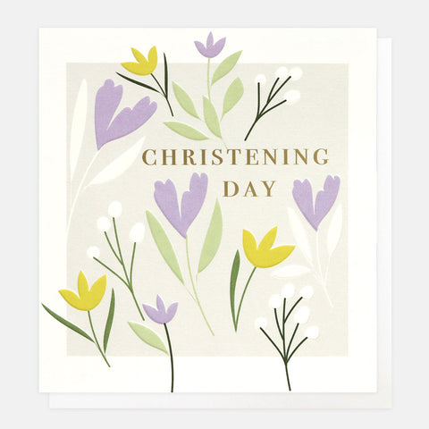 Christening Day Flowers Card