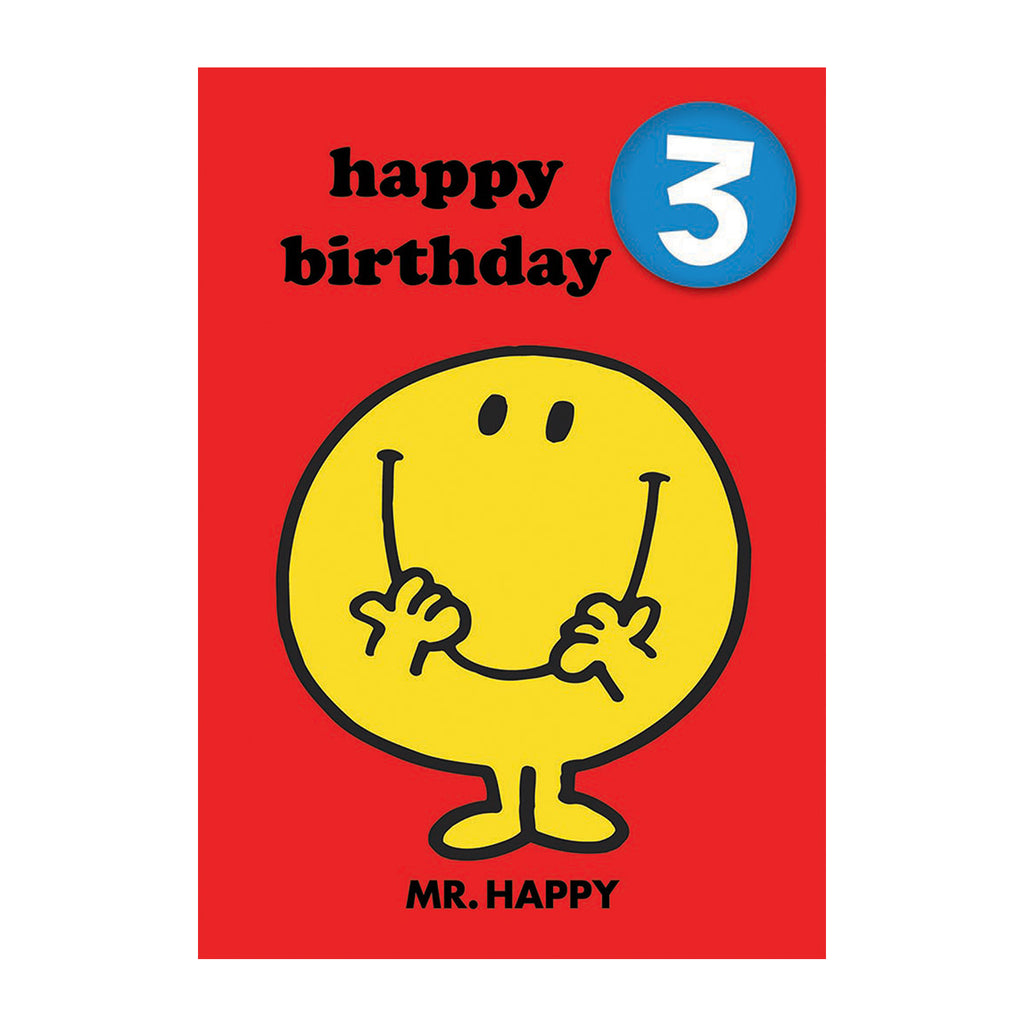 Mr Happy Birthday Card with Badge