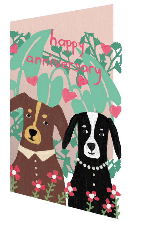 Roger La Borde Lasercut Dogs Happy Anniversary Card