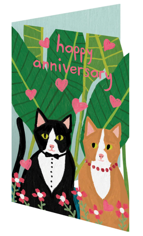 Roger La Borde Lasercut Cats Anniversary Card