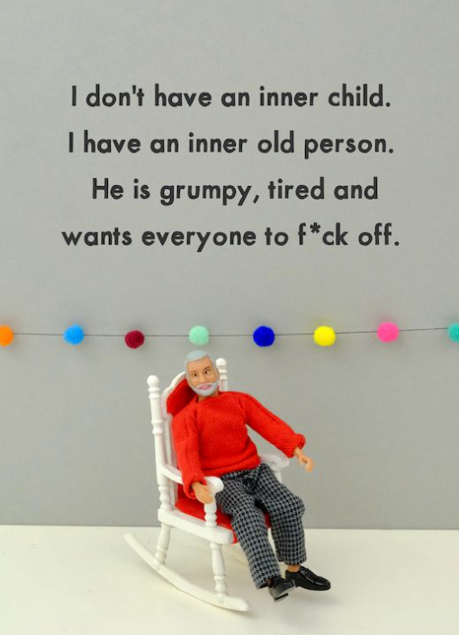 Inner Old Person Greetings Card