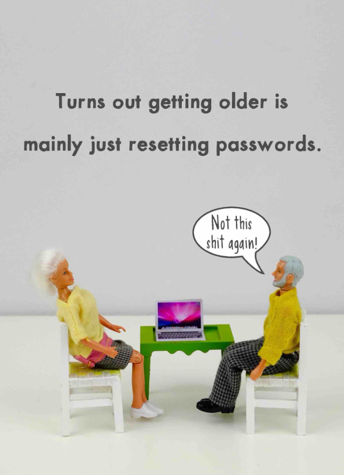 Turns Out Getting Older Is Mainly Just Resetting passwords