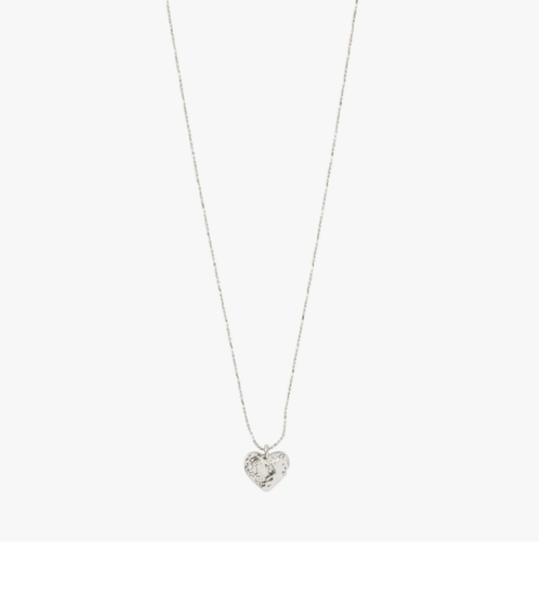 SOPHIA Heart Pendant Necklace Silver-Plated