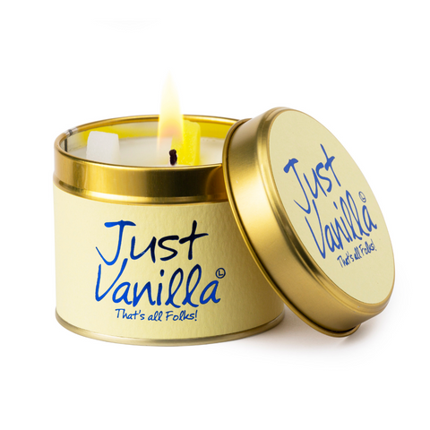 Lily Flame Just Vanilla Scented Tin Candle