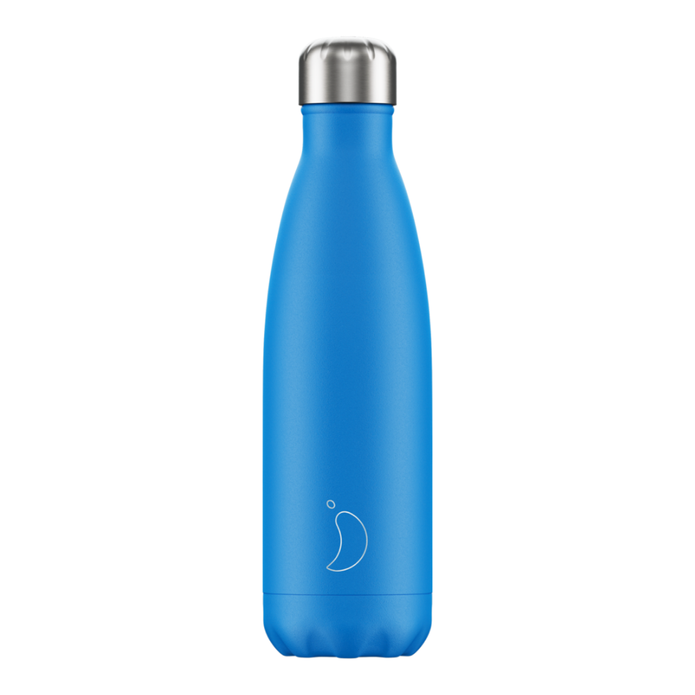 Chilly's Neon Blue Water Bottle 500ml