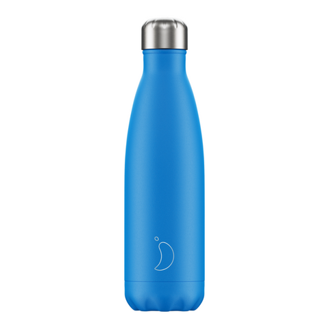 Chilly's Neon Blue Water Bottle 500ml