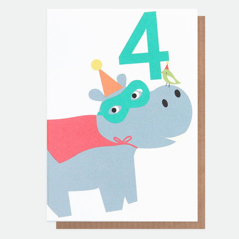Hippo Superhero 4th Birthday