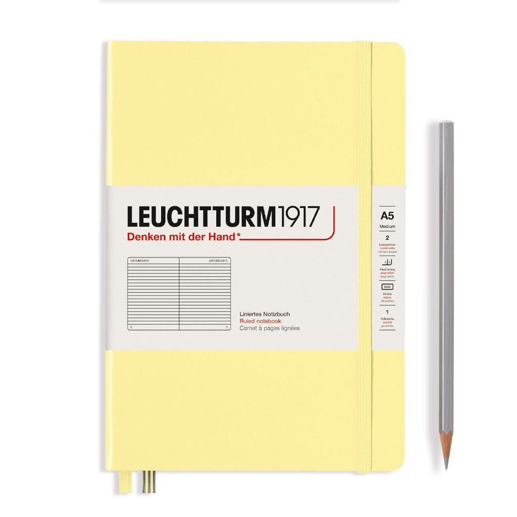 Leuchtturm1917 Hardcover Notebook Medium Ruled Vanilla