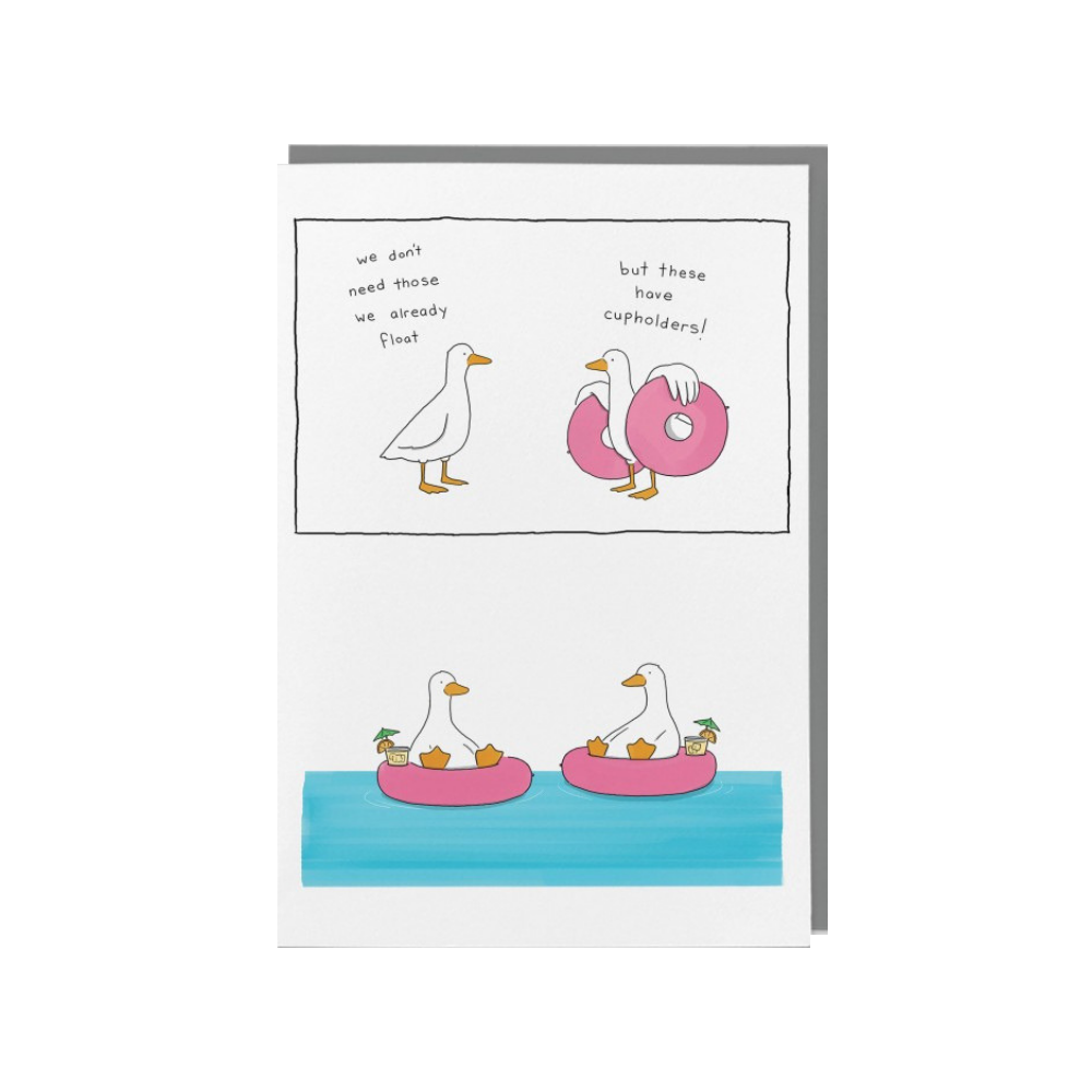 Ducks With Cupholders Card