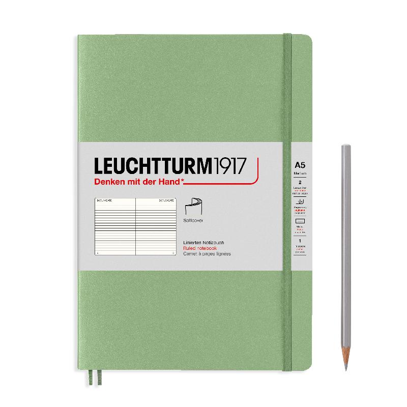 Leuchtturm1917 A5 Softcover Notebook Ruled Sage